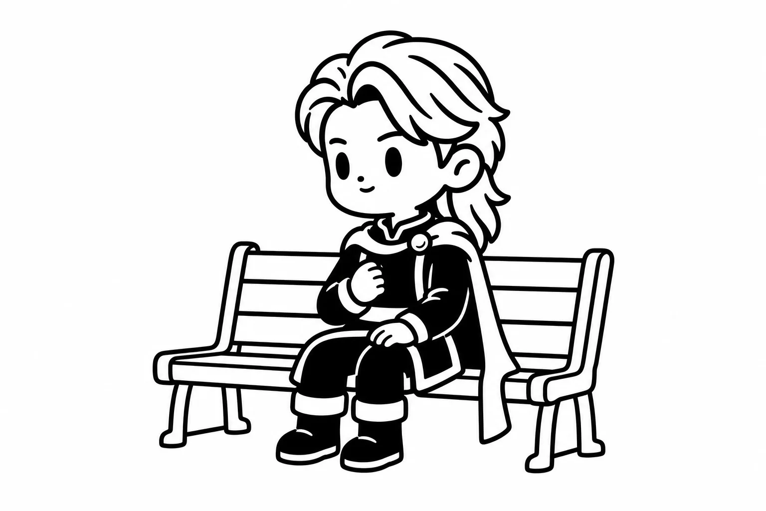 ENFJが帰り道に今日の出来事を並べ直しているイラスト