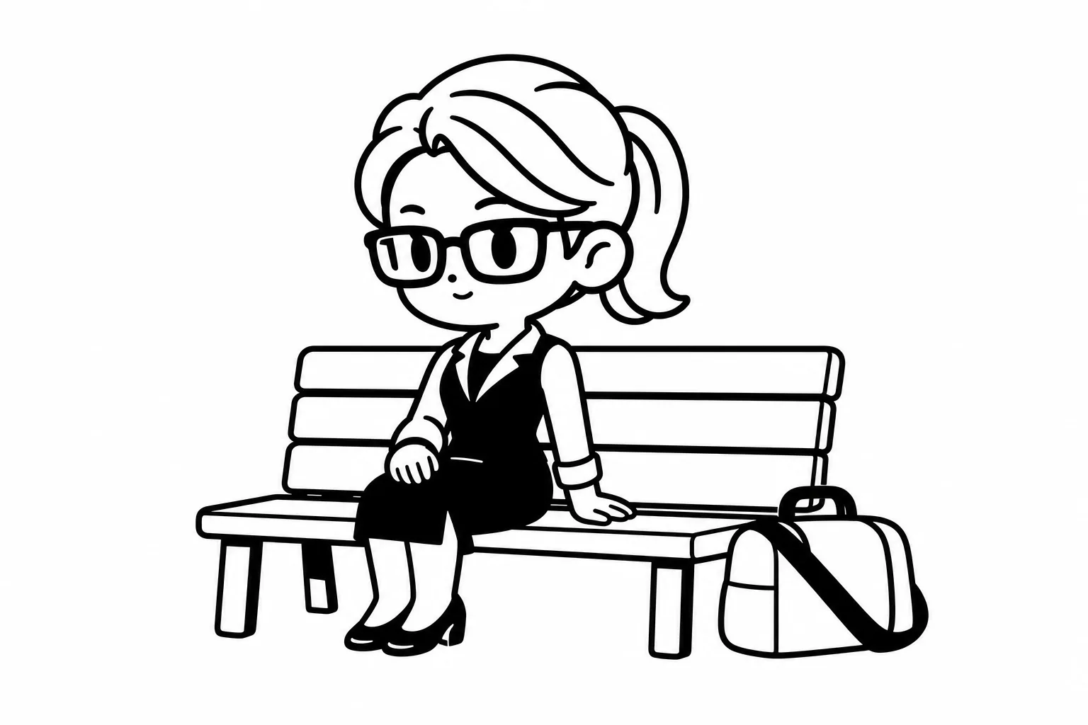ESTJが行程に入れておいた休憩の時間で一息つくイラスト