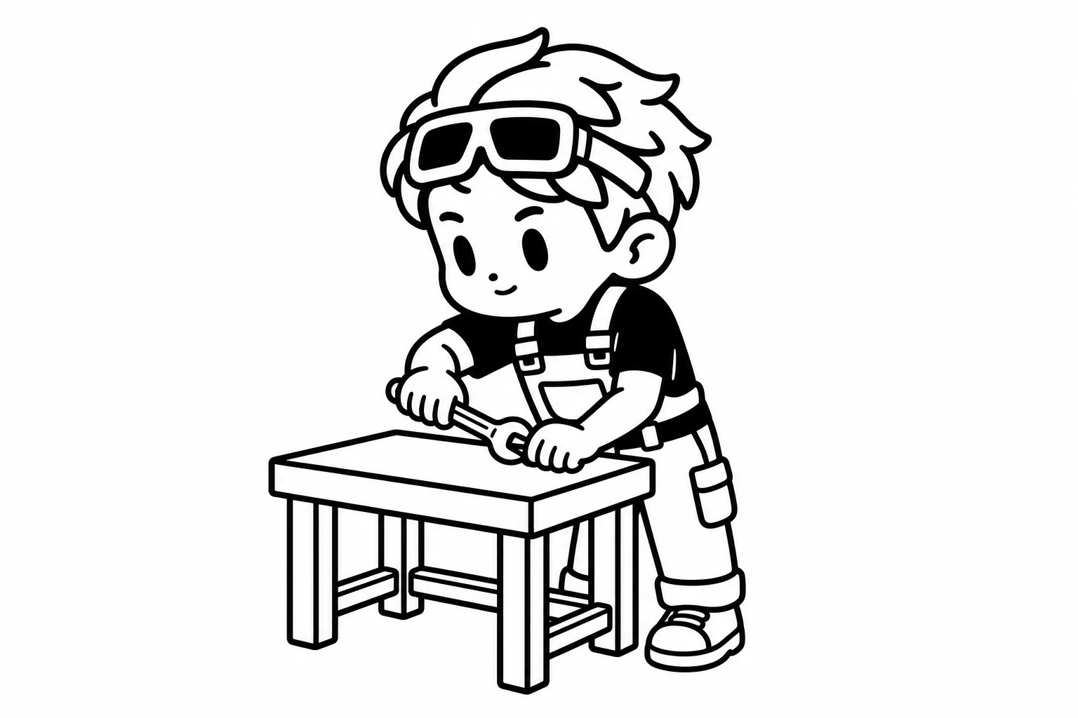 ISTPが決まった手順のまま一人で作業を続けているイラスト