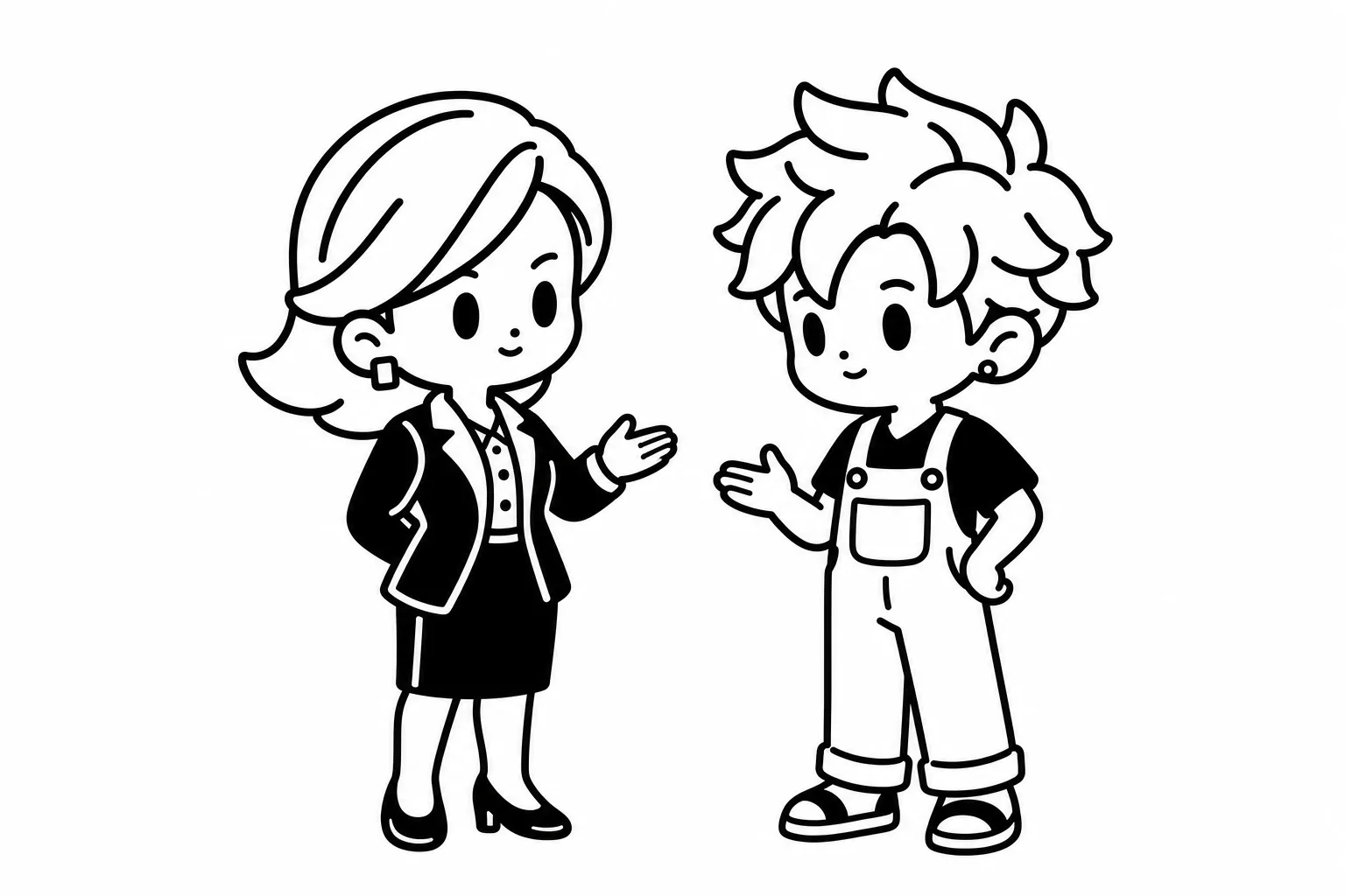 ENTJと友達のイラスト
