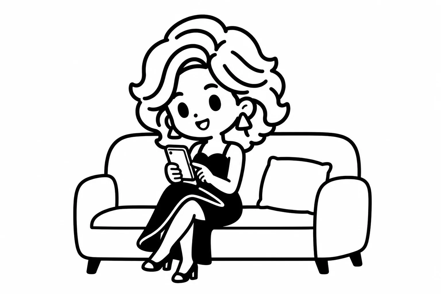 ESFPが帰宅後に気にかかる友達へ連絡しているイラスト