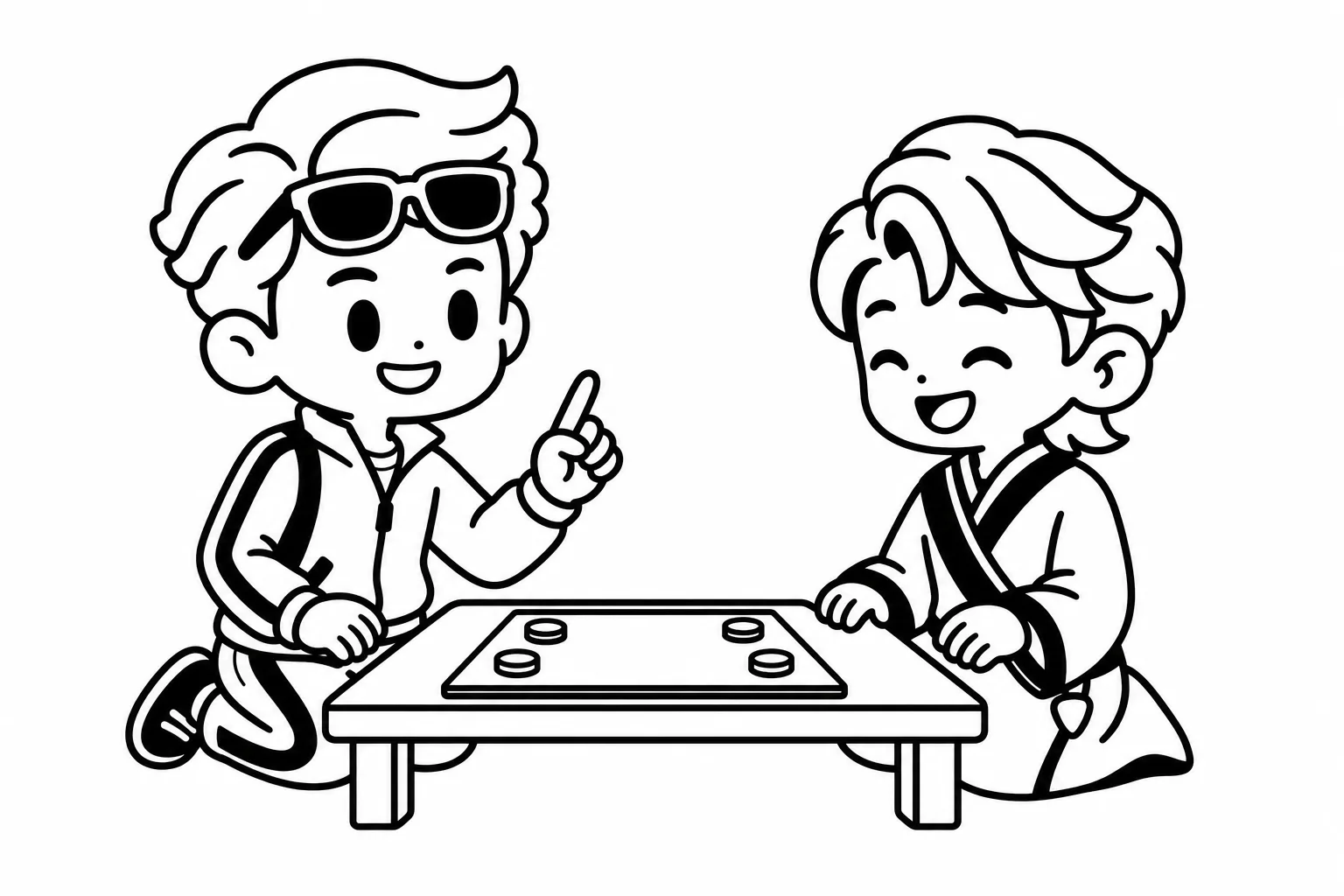 ESTPが友達と遊びのルールを決めているイラスト
