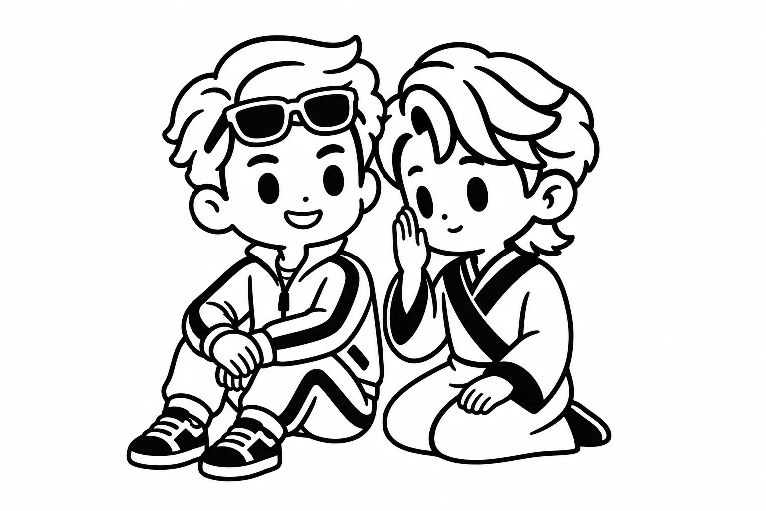 INFJが話しにくそうな友達にそっと声をかけているイラスト