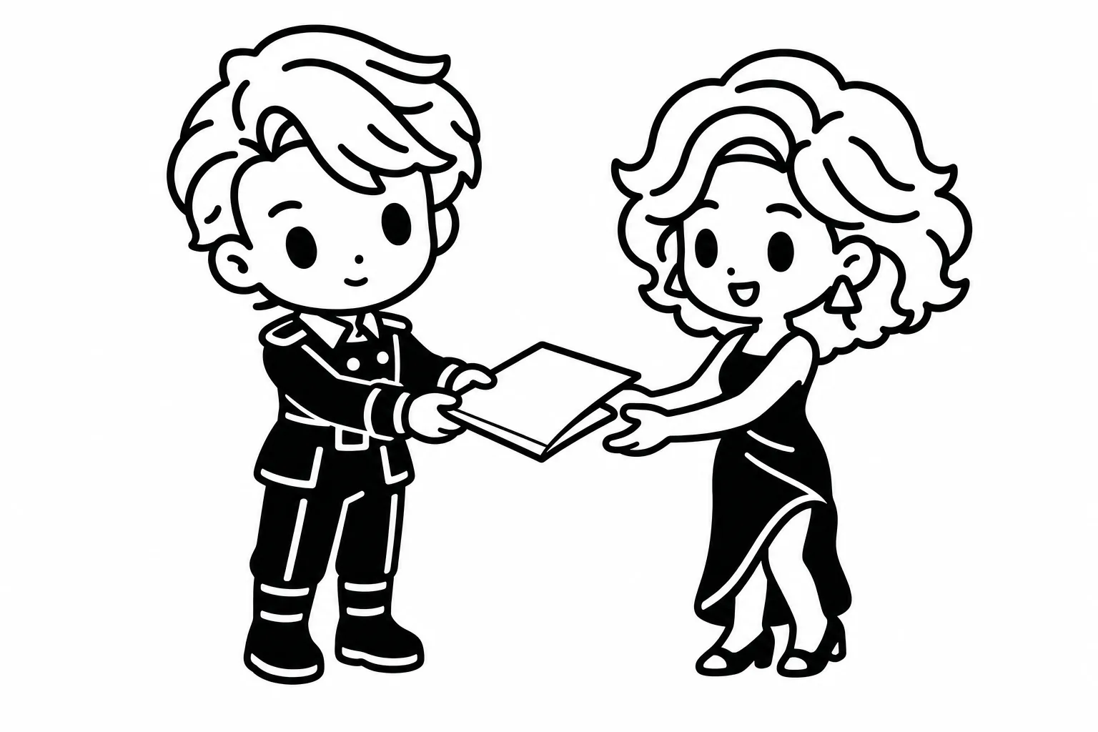 INTJが友達の相談に具体策を渡しているイラスト