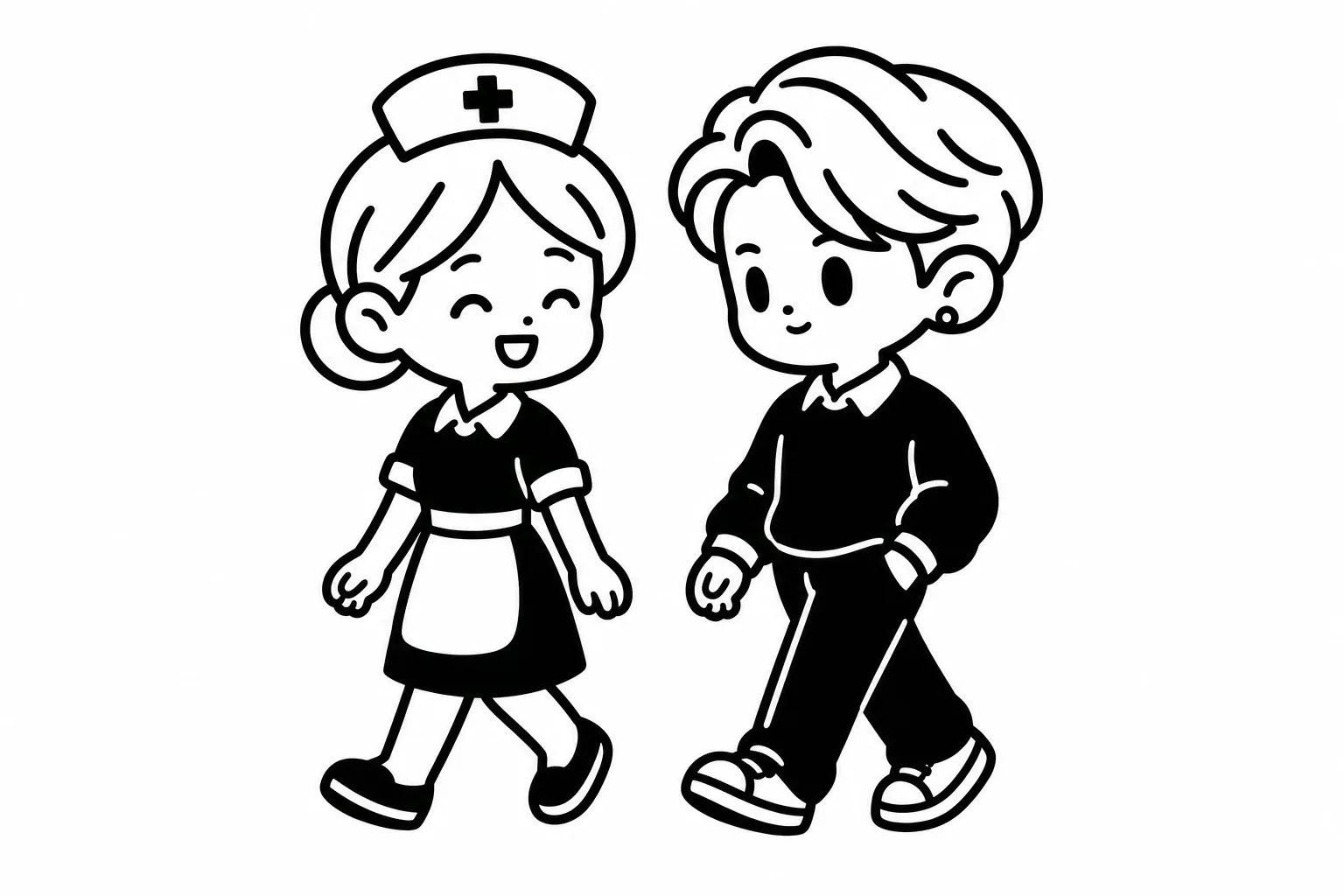 ISFJと友達のイラスト
