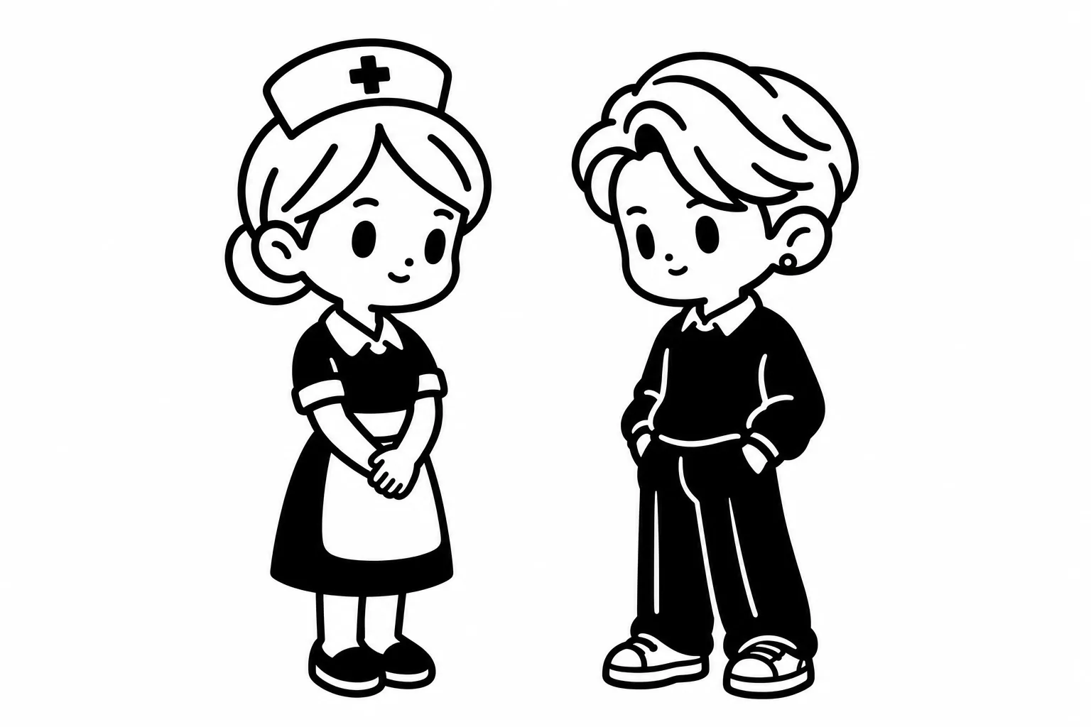 ISFJと友達のイラスト