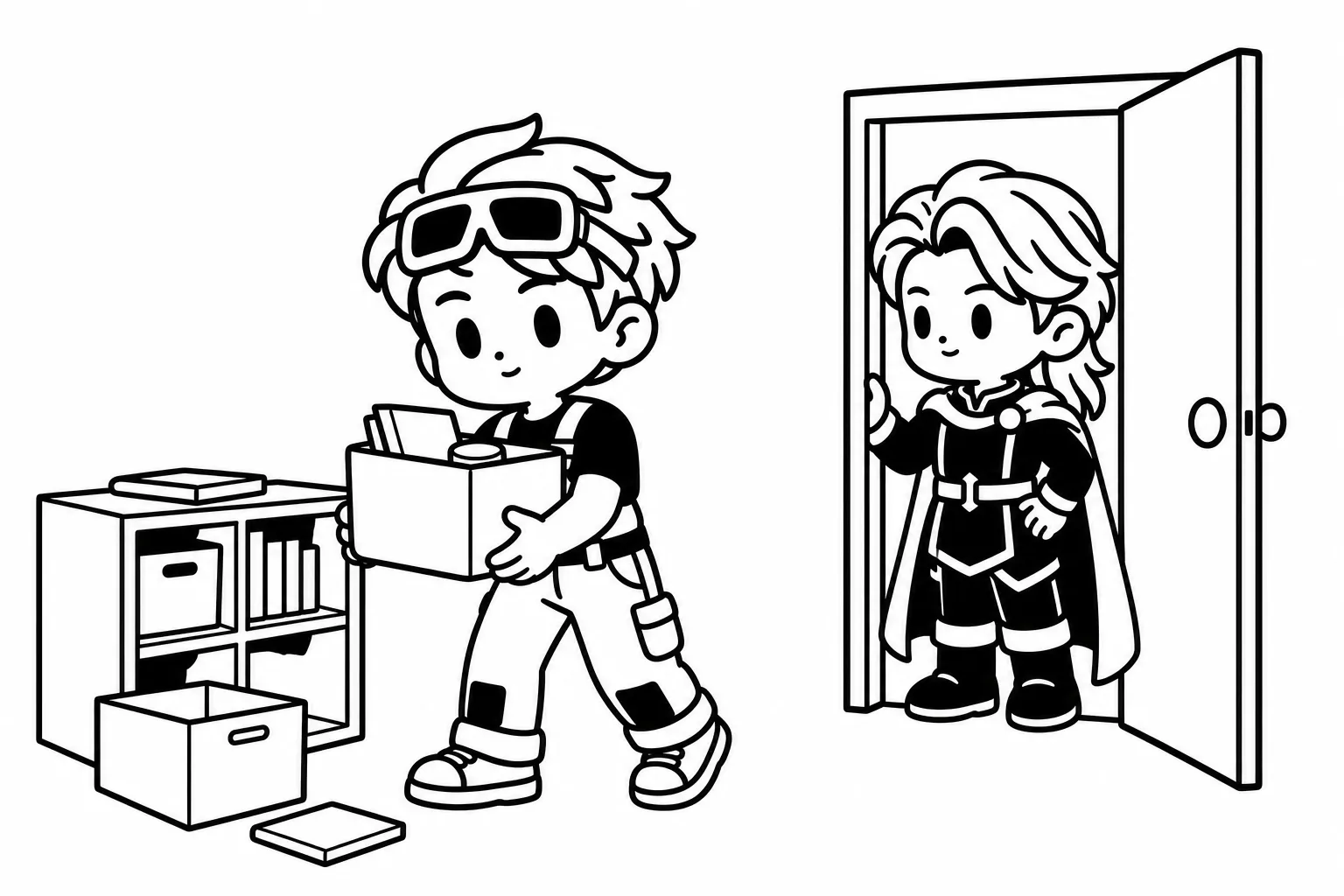 ISTPが約束した片付けを黙々と終えているイラスト