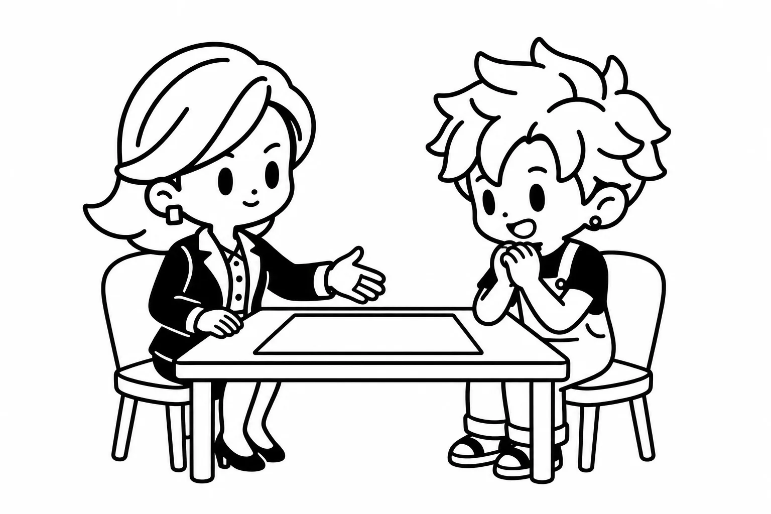 ENTJが恋人に先の見通しを話しているイラスト