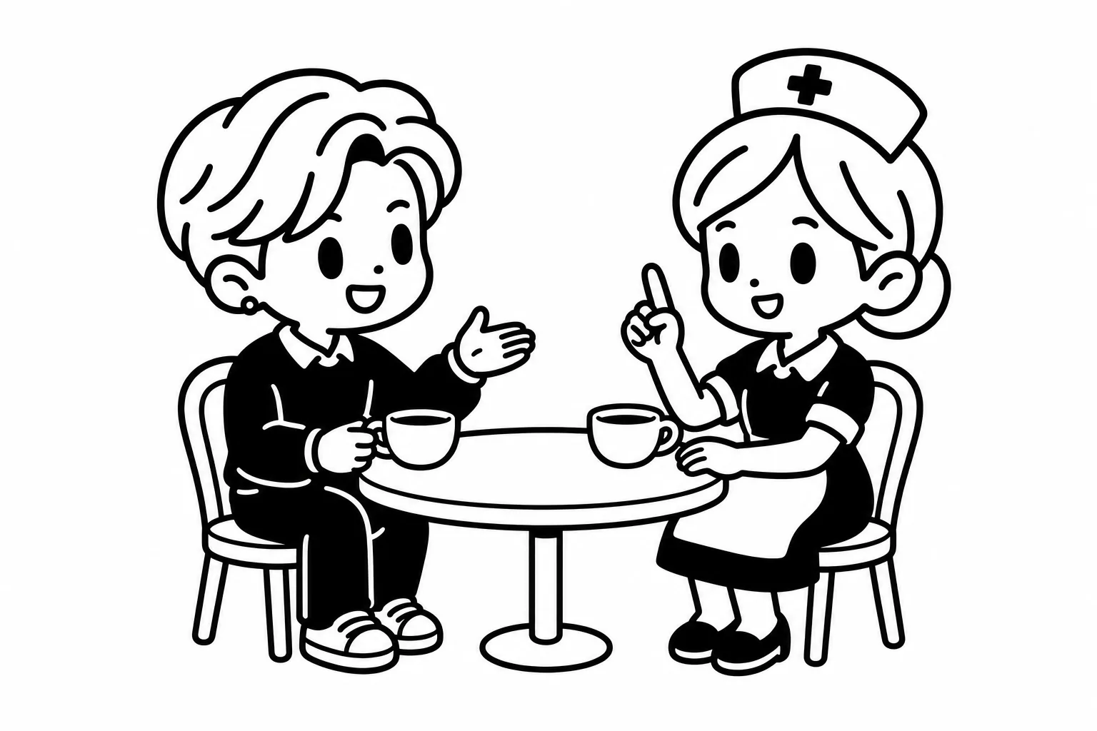 ENTPが恋人と意見を言い合って楽しんでいるイラスト