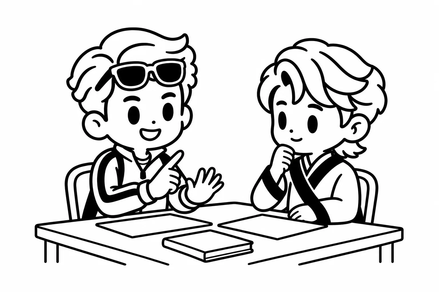 ESTPが恋人と2人の決まりごとを確かめているイラスト