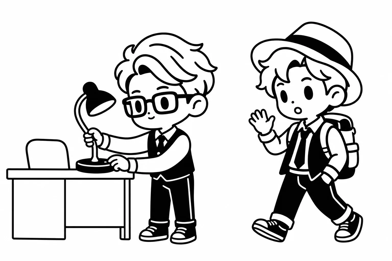 ISTJが恋人が言い出す前に道具を直しているイラスト