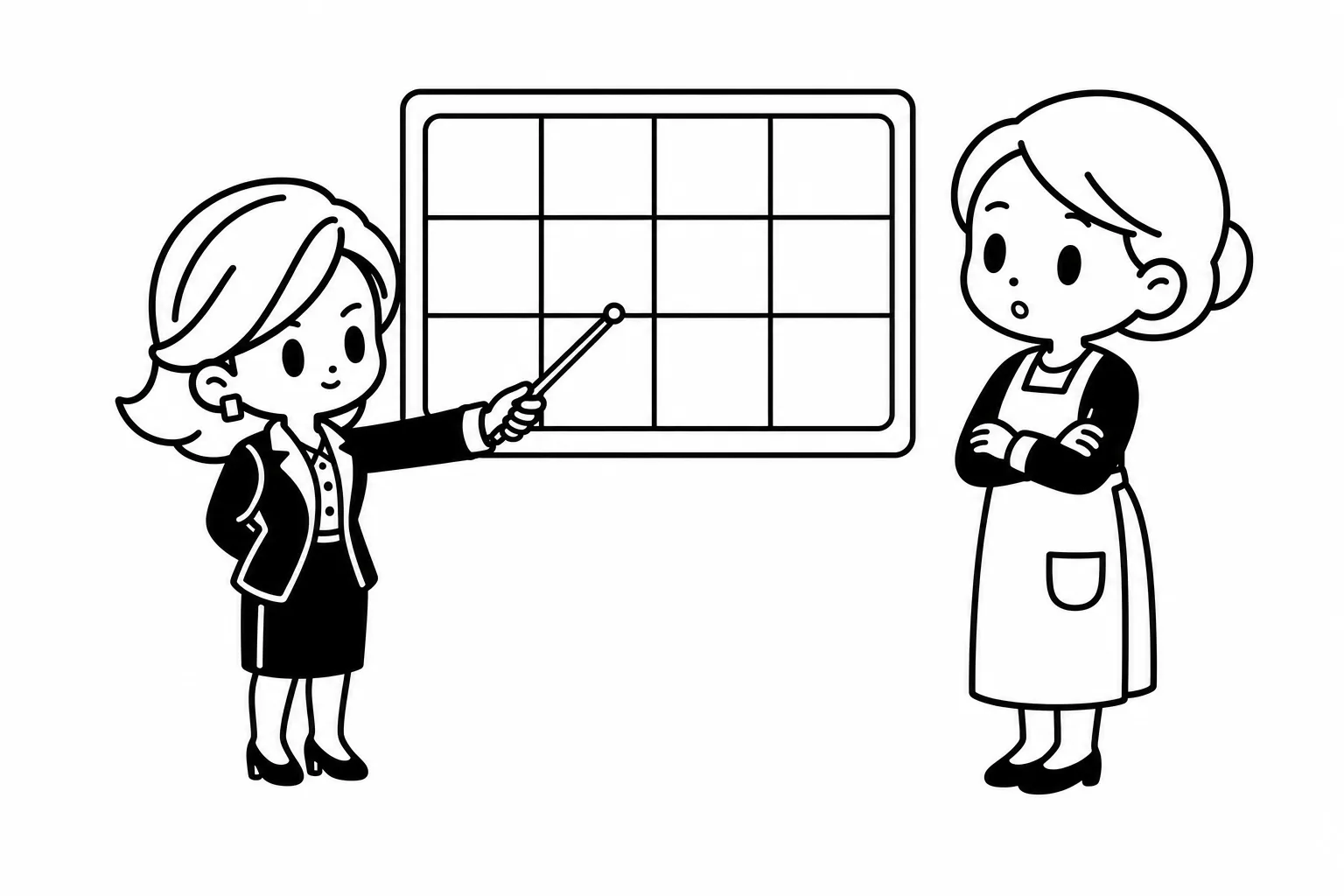 ENTJの子どもが自分で決めた順番を親に示しているイラスト