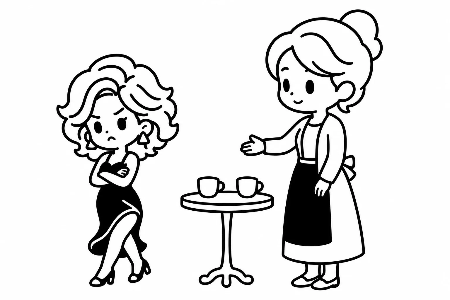 ESFPの子どもが自分の判断で距離を取り、親が勧めているイラスト