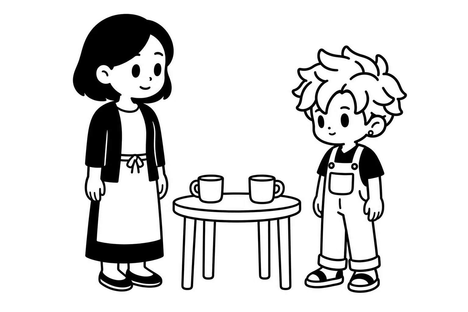 ISFPと親のイラスト