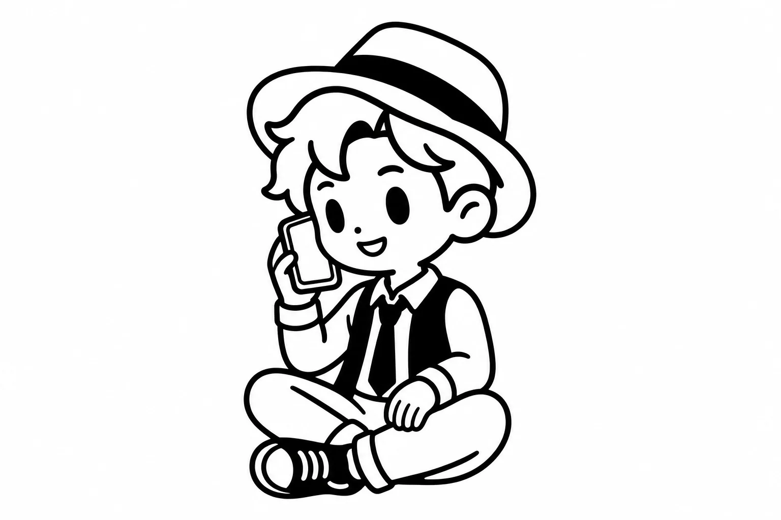 ENFPが久しぶりの電話を前の話の続きから始めているイラスト