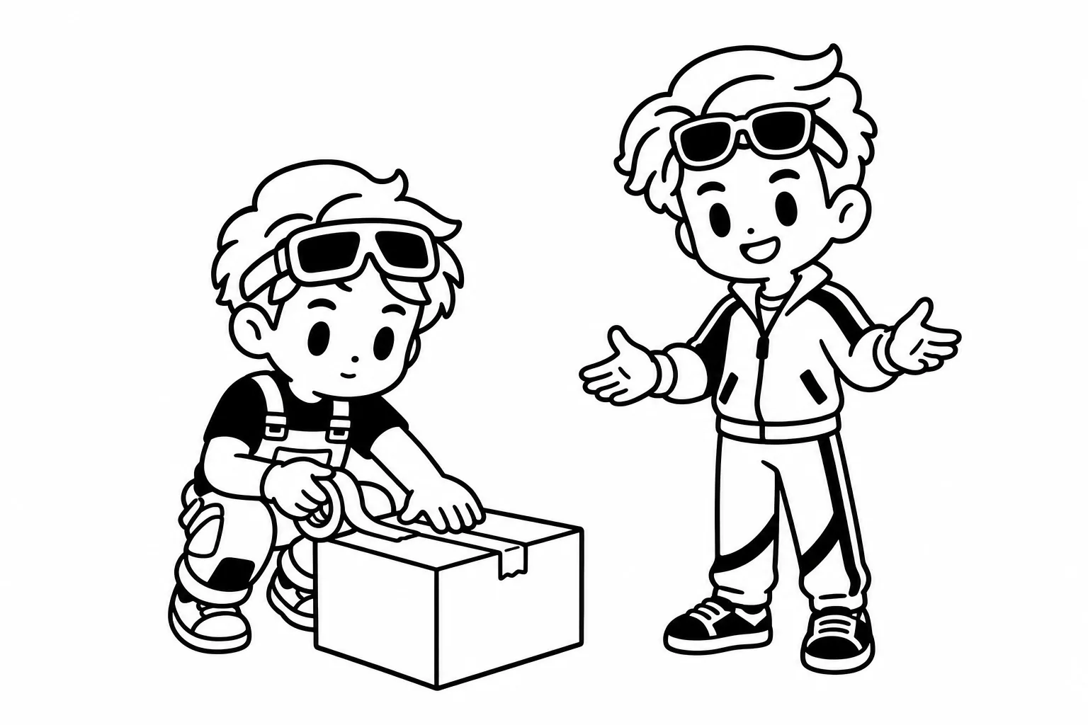 ISTPが兄弟に止められても引き受けた作業を続けるイラスト
