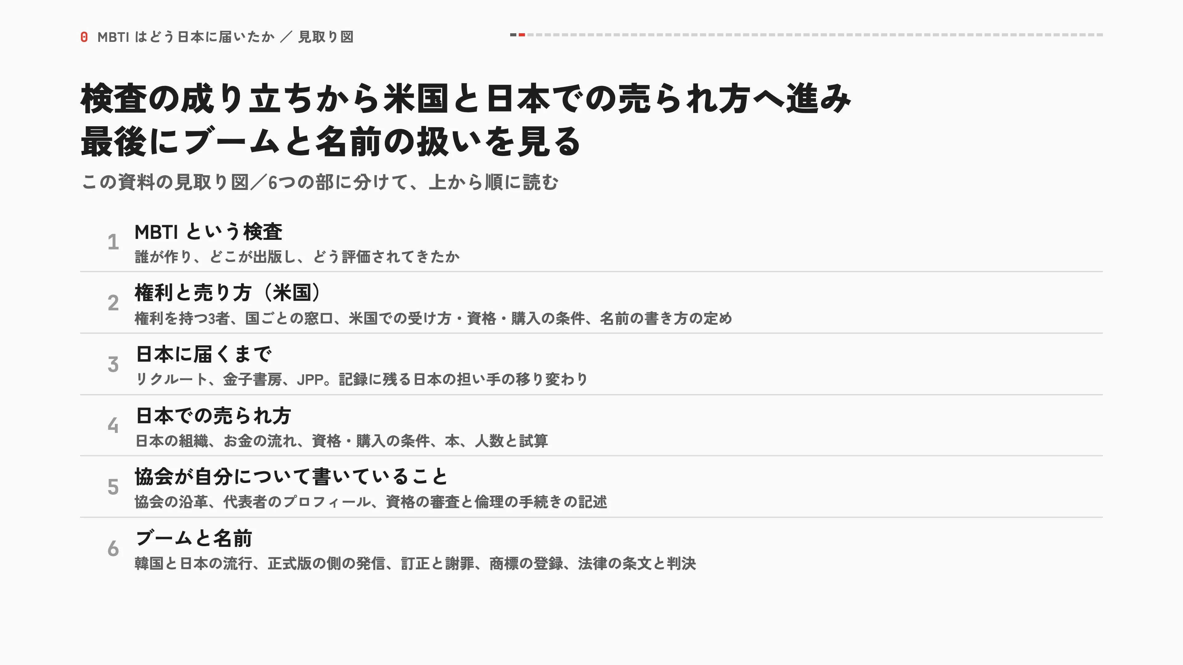検査の成り立ちから米国と日本での売られ方へ進み 最後にブームと名前の扱いを見る